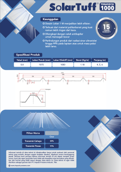 SolarTuff Trimdeck 1000 Brochure